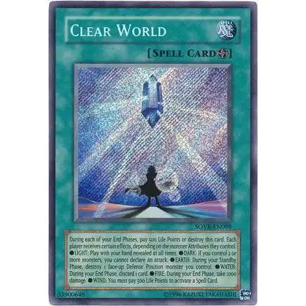 YuGiOh Stardust Overdrive Secret Rare Clear World SOVR-EN099