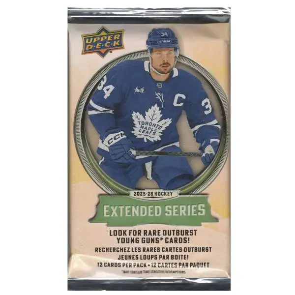 NHL Extended Series 2025-26 Hockey Gravity Feed Booster Pack