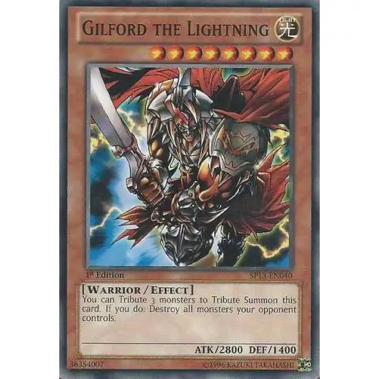 YuGiOh Star Pack 2013 Common Gilford the Lightning SP13-EN040 [Starfoil ]