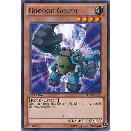 YuGiOh Trading Card Game Star Pack 2014 Starfoil Rare Gogogo Golem SP14-EN001