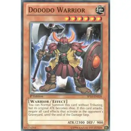 YuGiOh Trading Card Game Star Pack 2014 Starfoil Rare Dododo Warrior SP14-EN018