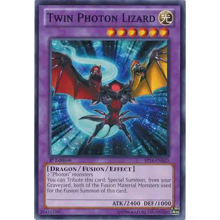 YuGiOh Trading Card Game Star Pack 2014 Common Twin Photon Lizard SP14-EN020