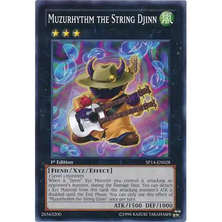 YuGiOh Trading Card Game Star Pack 2014 Starfoil Rare Muzurhythm the String Djinn SP14-EN028