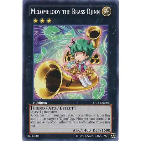 YuGiOh Trading Card Game Star Pack 2014 Common Melomelody the Brass Djinn SP14-EN030