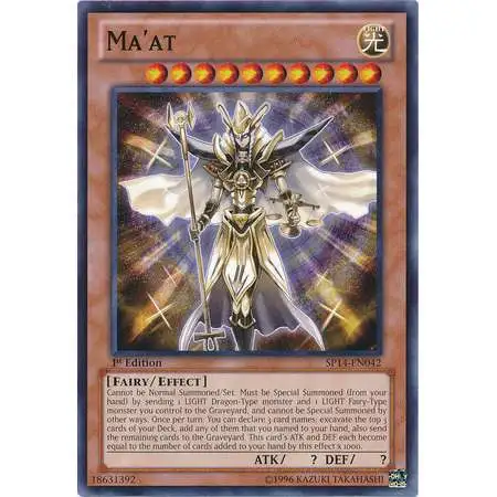 YuGiOh Trading Card Game Star Pack 2014 Starfoil Rare Ma'at SP14-EN042