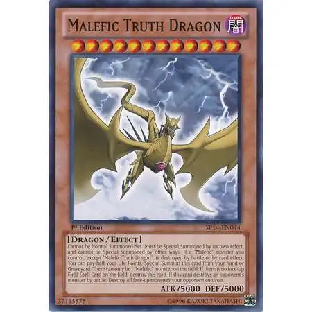 YuGiOh Trading Card Game Star Pack 2014 Starfoil Rare Malefic Truth Dragon SP14-EN044