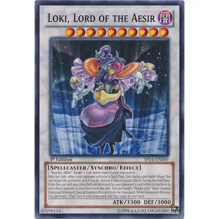 YuGiOh Trading Card Game Star Pack 2014 Starfoil Rare Loki, Lord of the Aesir SP14-EN049