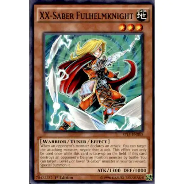 YuGiOh 2015 Star Pack ARC-V Common XX-Saber Fulhelmknight SP15-EN005