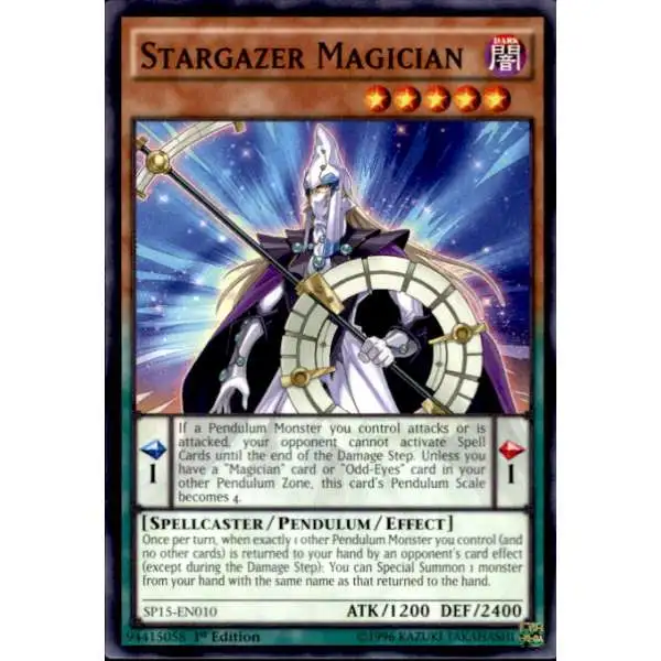 YuGiOh 2015 Star Pack ARC-V Common Stargazer Magician SP15-EN010
