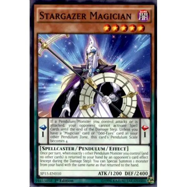 YuGiOh 2015 Star Pack ARC-V Shatterfoil Rare Stargazer Magician SP15-EN010