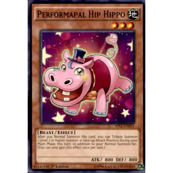 YuGiOh 2015 Star Pack ARC-V Shatterfoil Rare Performapal Hip Hippo SP15-EN015
