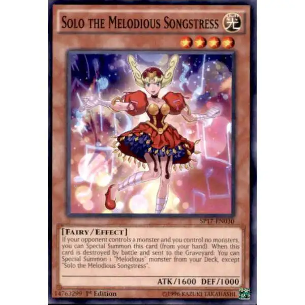 YuGiOh Star Pack Battle Royal Common Solo the Melodious Songstress SP17-EN030
