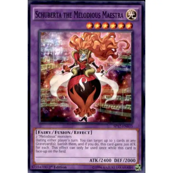 YuGiOh Star Pack Battle Royal Common Schuberta the Melodious Maestra SP17-EN035