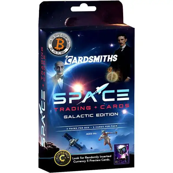  SPACEGalactic Edition Trading Card COLLECTOR Box [2 Packs, Look for Randomly Inserted Currency Series 5 Preview Cards!]