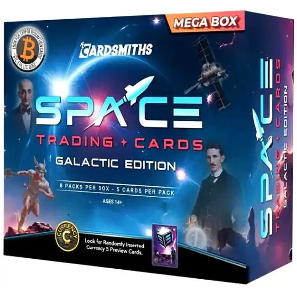  SPACEGalactic Edition Trading Card MEGA Box [8 Packs, Look for Randomly Inserted Currency Series 5 Preview Cards!]