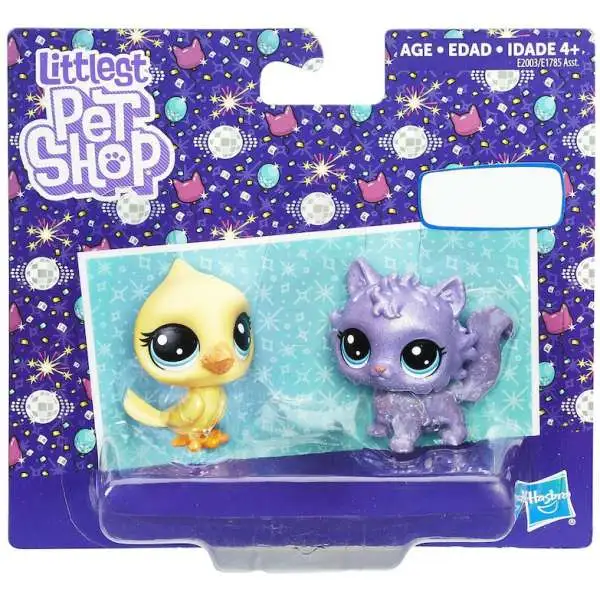 Littlest Pet Shop Sparkle Pets Cardinal and Feline Exclusive Figure 2-Pack