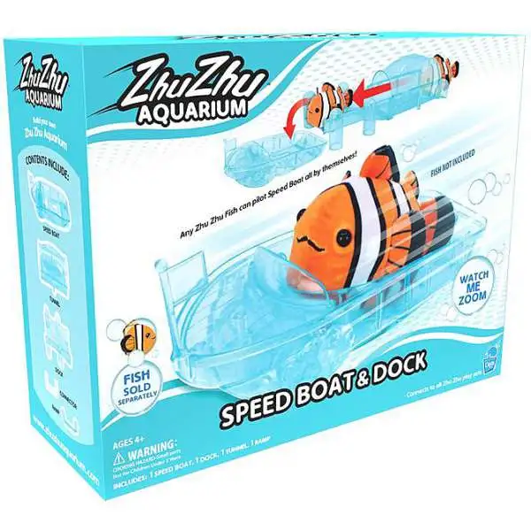 Zhu Zhu Aquarium Speedboat & Dock Interactive Fish Accessory Playset [Fish NOT Included!]