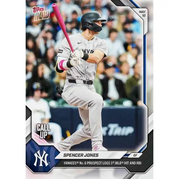 MLB New York Yankees 2026 NOW Baseball Spencer Jones #186 [Rookie Card, 1st Hit & RBI]