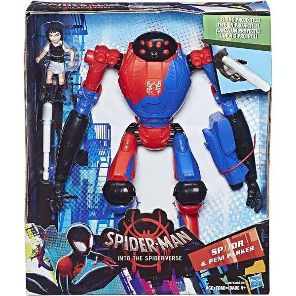 Marvel Spider-Man Into the SpiderVerse SP//DR & Peni Parker Deluxe Figure [Firing Projectile!]