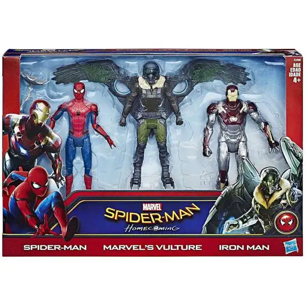 Marvel Spider-Man Homecoming Spider-Man, Vulture & Iron Man Action Figure 3-Pack [Damaged Package]