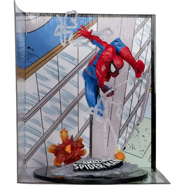 McFarlane Toys Marvel Spider-Man Posed Figure with Scene [The Amazing Spider-Man #302]