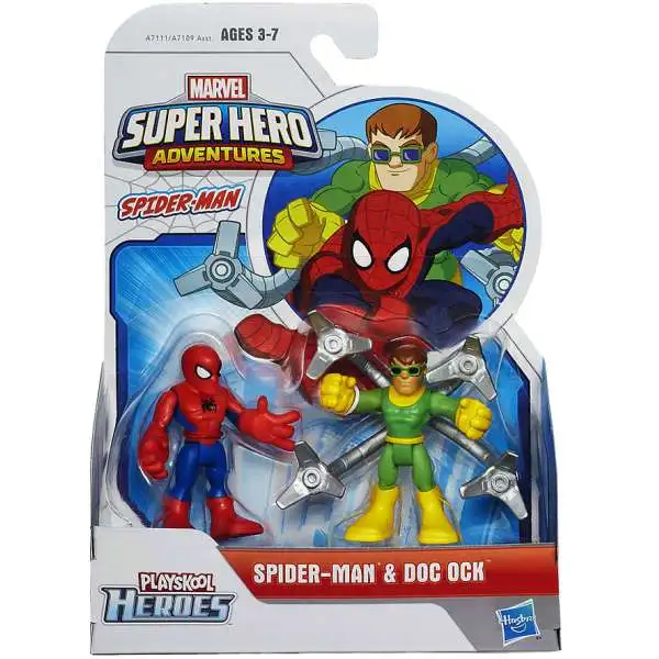 Marvel Playskool Heroes Super Hero Adventures Spider-Man & Doc Ock Action Figure 2-Pack [2015]