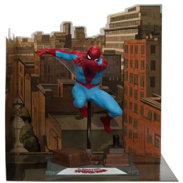 McFarlane Toys Marvel Gold Label Collection Spider-Man Exclusive Posed Figure with Scene [The Amazing Spider-Man #38]