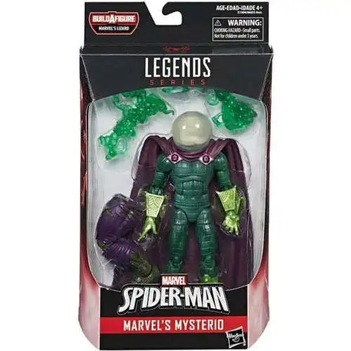 Spider-Man Marvel Legends Lizard Series Mysterio Action Figure [WHITE Head Version, Damaged Package]