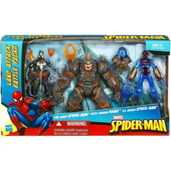 Spider-Man Land Attacks Battle Packs Land Attack Action Figure 3-Pack