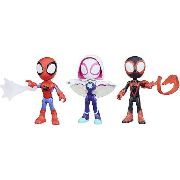 Marvel Spidey & His Amazing Friends Ghost-Spider, Spidey & Miles Morales Exclusive Action Figure 3-Pack [Damaged Package]