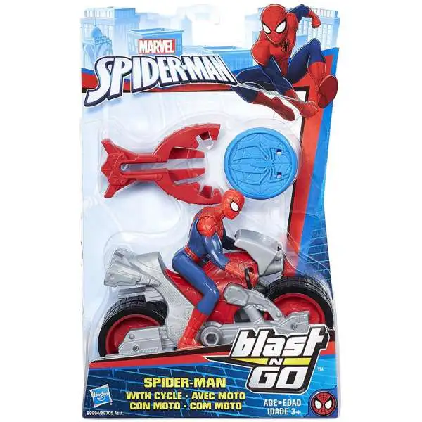 Blast N' Go Spider-Man with Cycle Vehicle & Action Figure