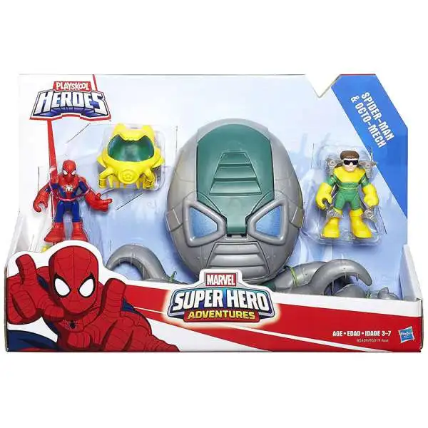 Marvel Playskool Heroes Super Hero Adventures Spider-Man & Octo-Mech Action Figure Set