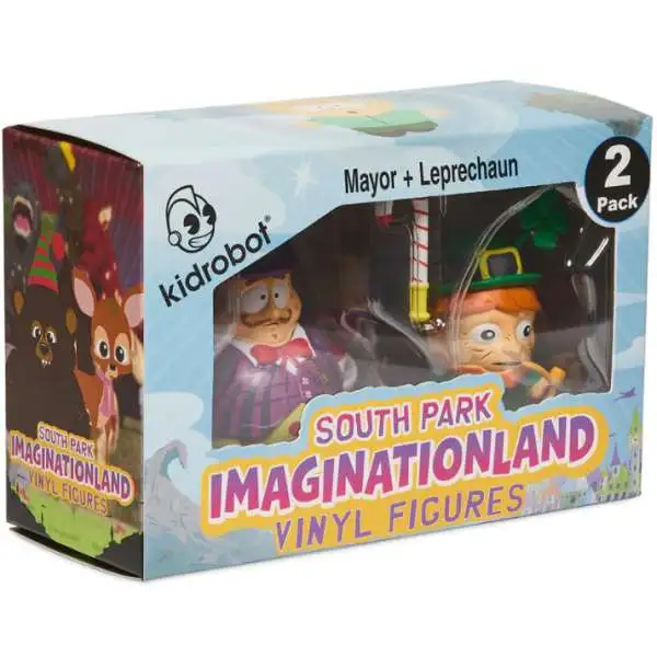 South Park Imaginationland Mayor & Leprechaun 3-Inch Vinyl Figure 2-Pack (Pre-Order ships June)