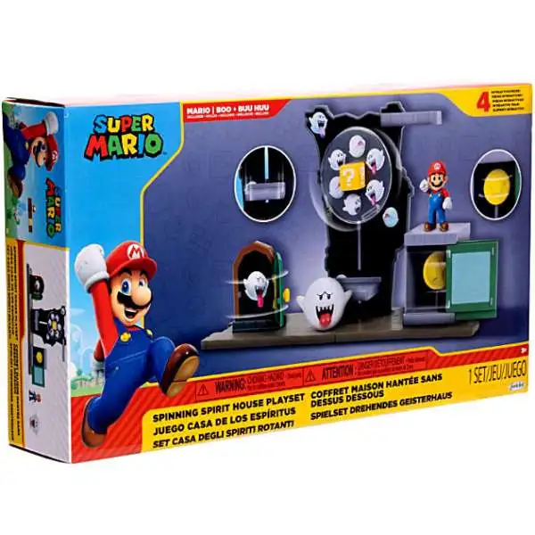 World of Nintendo Super Mario Spinning Spirit House 2.5-Inch Playset