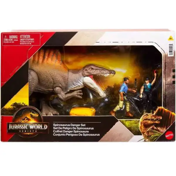 Jurassic World Rebirth Spinosaurus Danger Set Exclusive Playset [with Zora Bennett & Dr. Henry Loomis Action Figures]