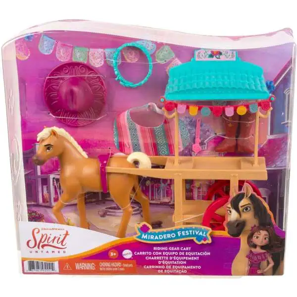 Spirit Untamed Miradero Festival Riding Gear Cart Figure Set