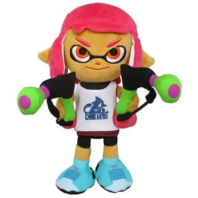 Splatoon Inkling Girl Neon Pink 9-Inch Plush