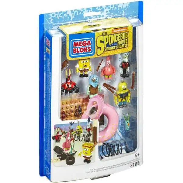 Mega Bloks Spongebob Squarepants Sponge Out Of Water Movie Figure Pack Set #94660