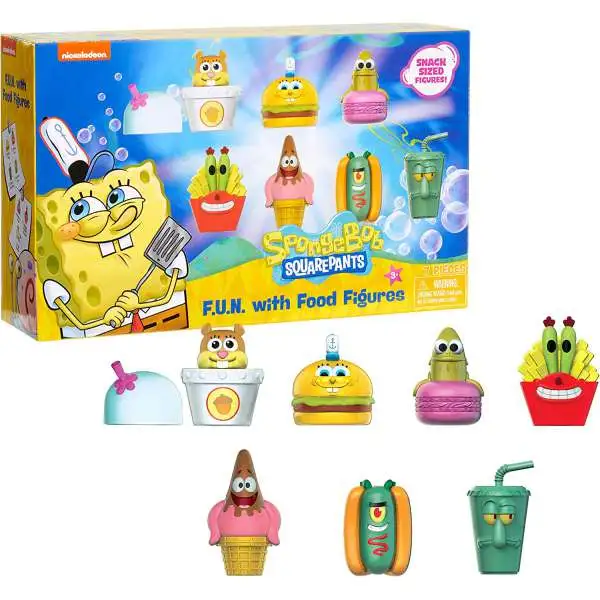 Spongebob Squarepants FUN with Food Figures Exclusive 7-Pack Set