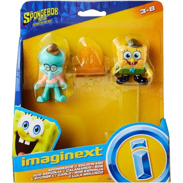 Fisher Price Spongebob Squarepants Imaginext Sponge on the Run Spongebob & Squidward Mini Figure 2-Pack