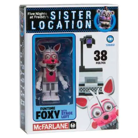 McFarlane Toys Five Nights at Freddy's Sister Location Funtime Foxy with Stage Left Micro Figure Build Set