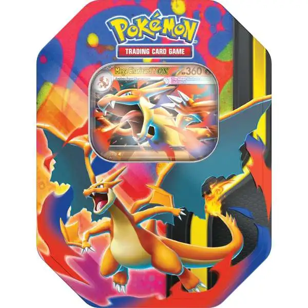 Pokemon Mega Evolution Spring 2026 Mega Charizard Y ex Tin Set [4 Booster Packs & Promo Card] (Pre-Order ships September)