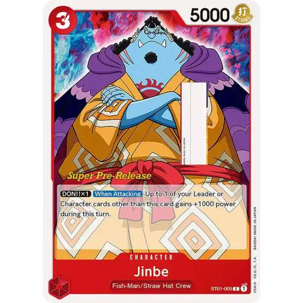 One Piece Trading Card Game Super Pre-Release Starter Deck 1: Straw Hat Crew Common Jinbe ST01-005
