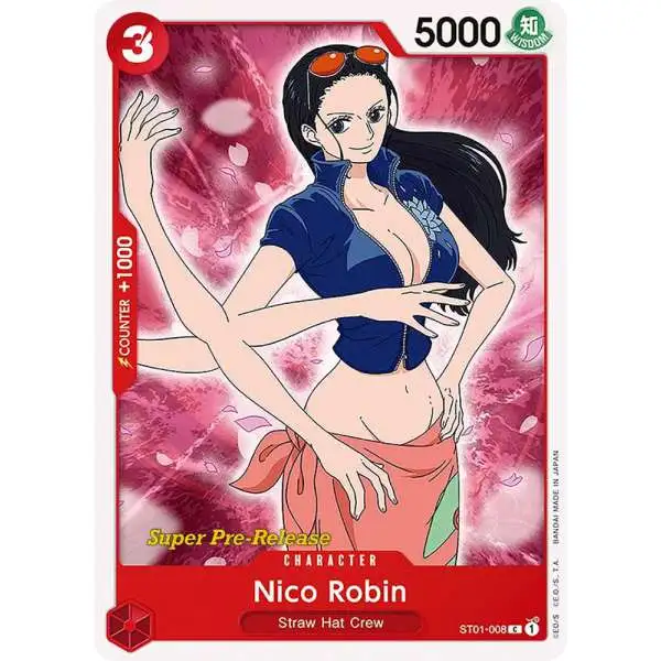 One Piece Trading Card Game Super Pre-Release Starter Deck 1: Straw Hat Crew Common Nico Robin ST01-008