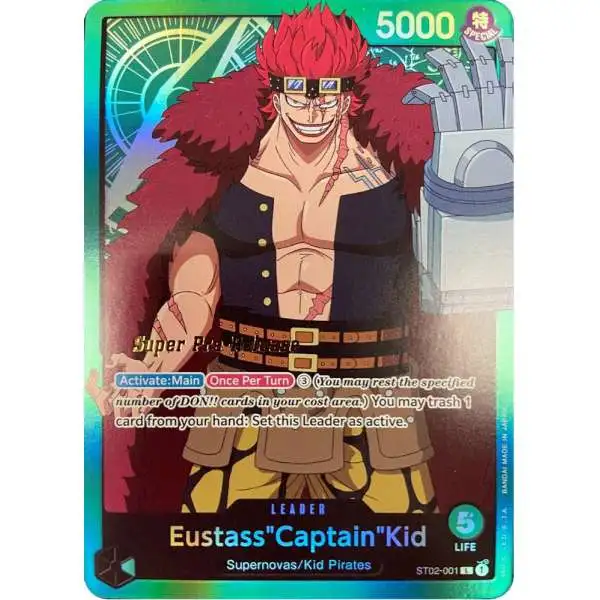 One Piece Trading Card Game Super Pre-Release Starter Deck 2: Worst Generation Leader EustassCaptainKid ST02-001