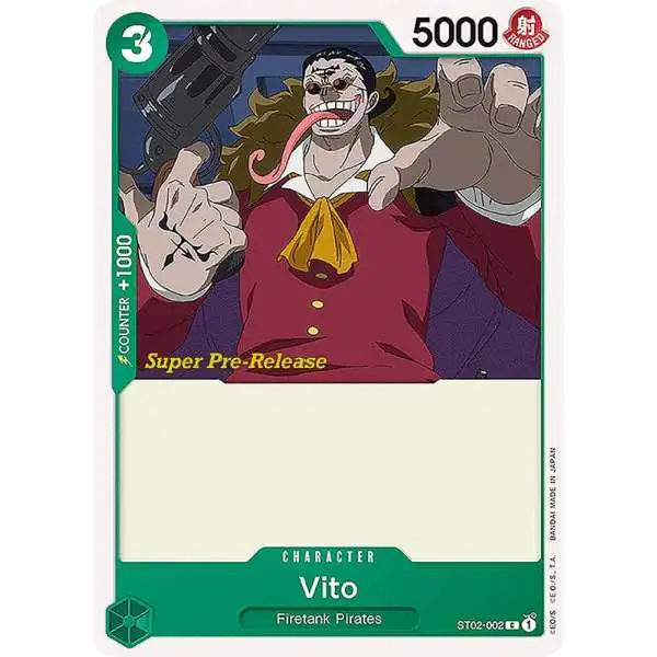 One Piece Trading Card Game Super Pre-Release Starter Deck 2: Worst Generation Common Vito ST02-002