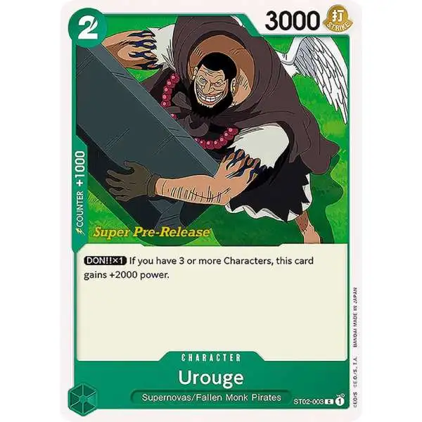 One Piece Trading Card Game Super Pre-Release Starter Deck 2: Worst Generation Common Urouge ST02-003