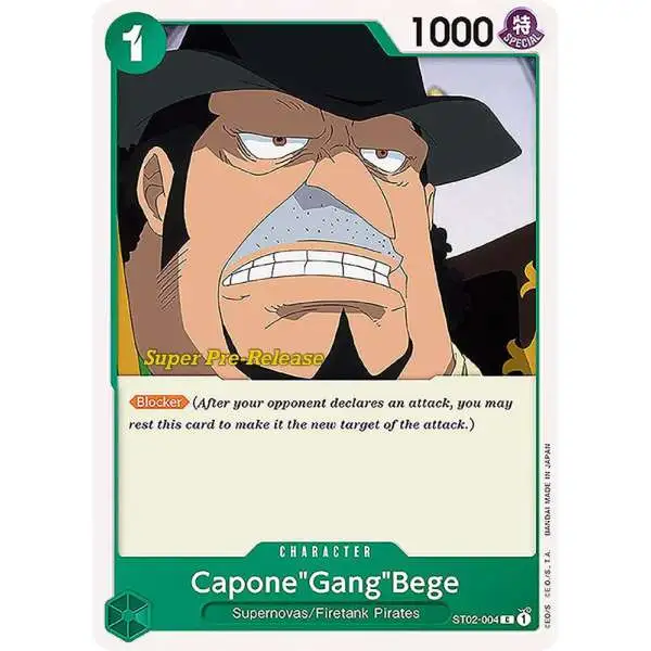 One Piece Trading Card Game Super Pre-Release Starter Deck 2: Worst Generation Common CaponeGangBege ST02-004