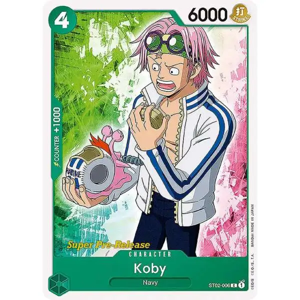 One Piece Trading Card Game Super Pre-Release Starter Deck 2: Worst Generation Common Koby ST02-006
