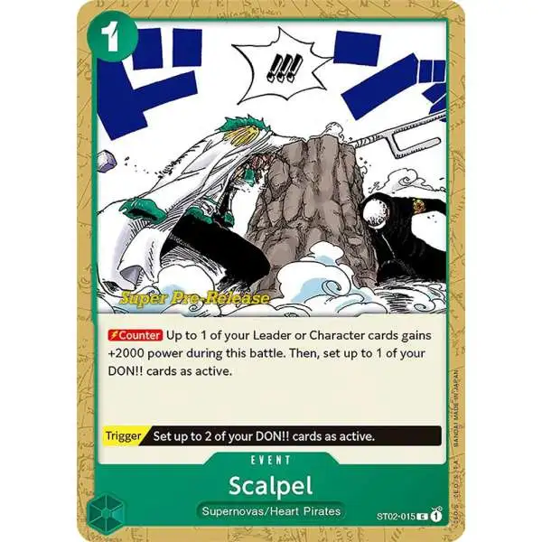 One Piece Trading Card Game Super Pre-Release Starter Deck 2: Worst Generation Common Scalpel ST02-015